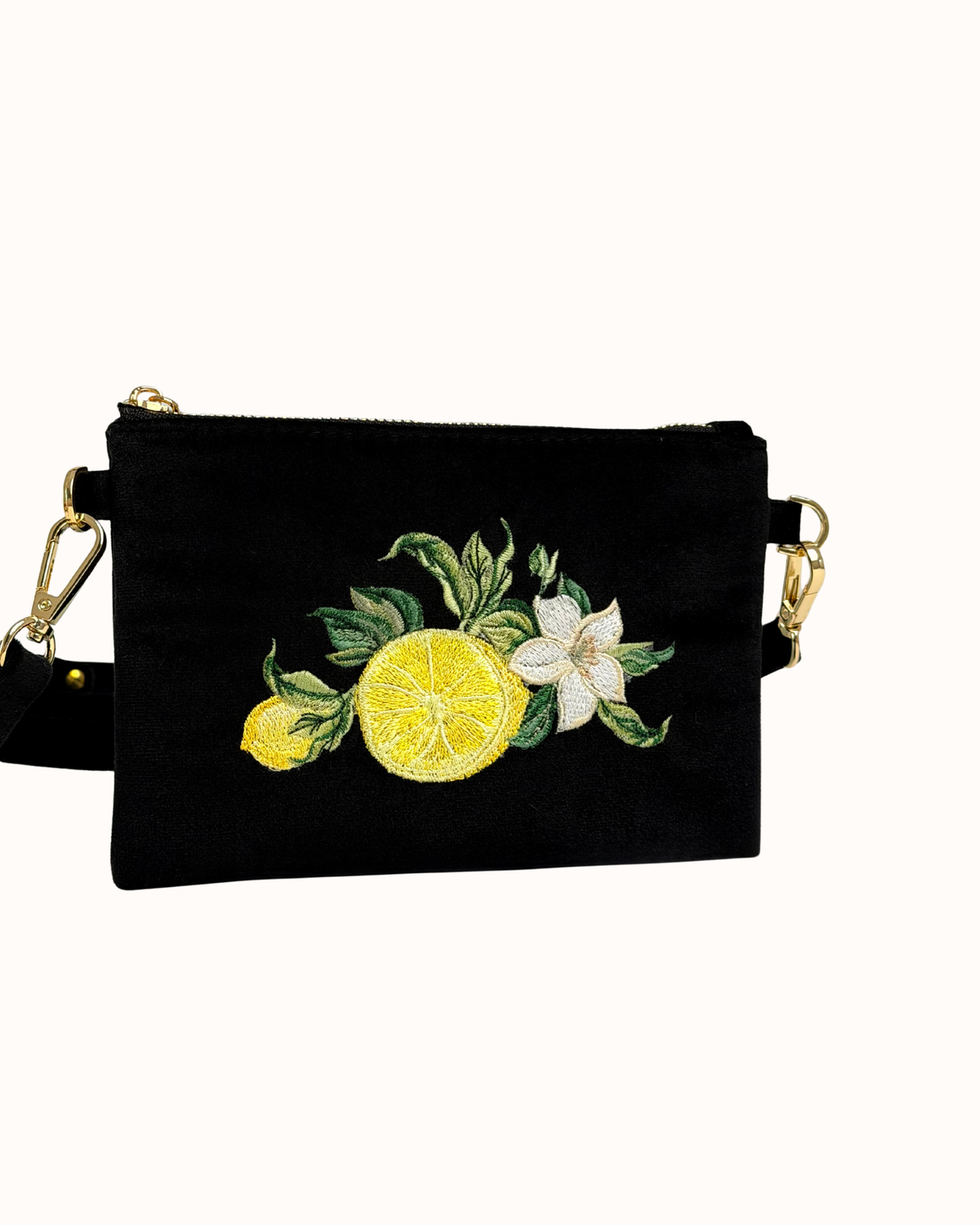 Velvet Purse "Lemons"