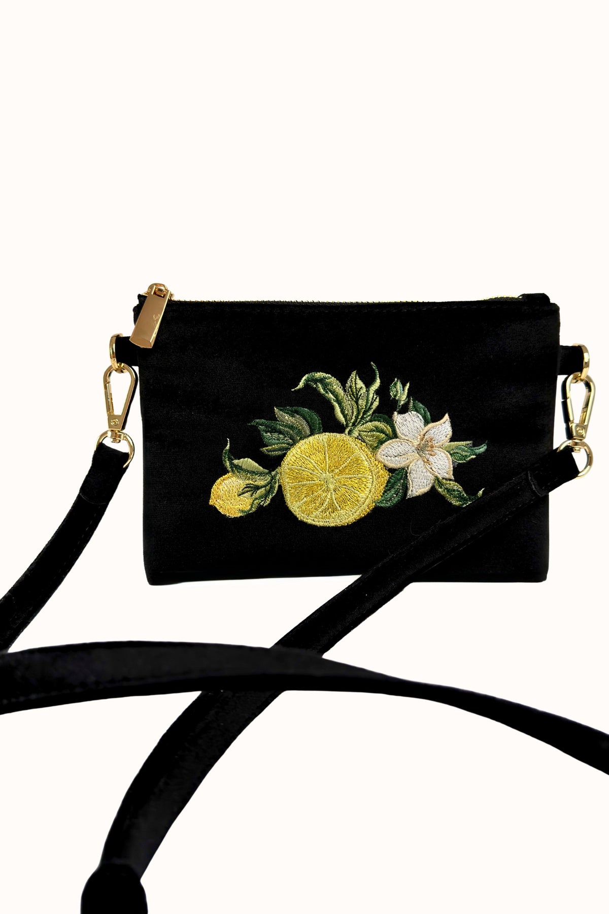 Velvet Purse "Lemons"