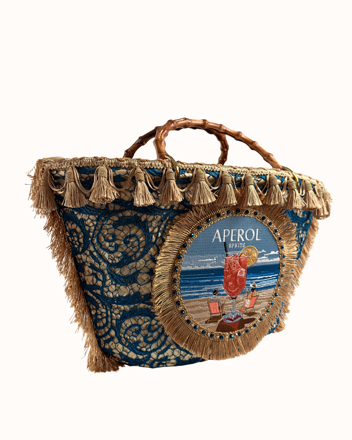 "Aperol" Moroccan Straw Bag