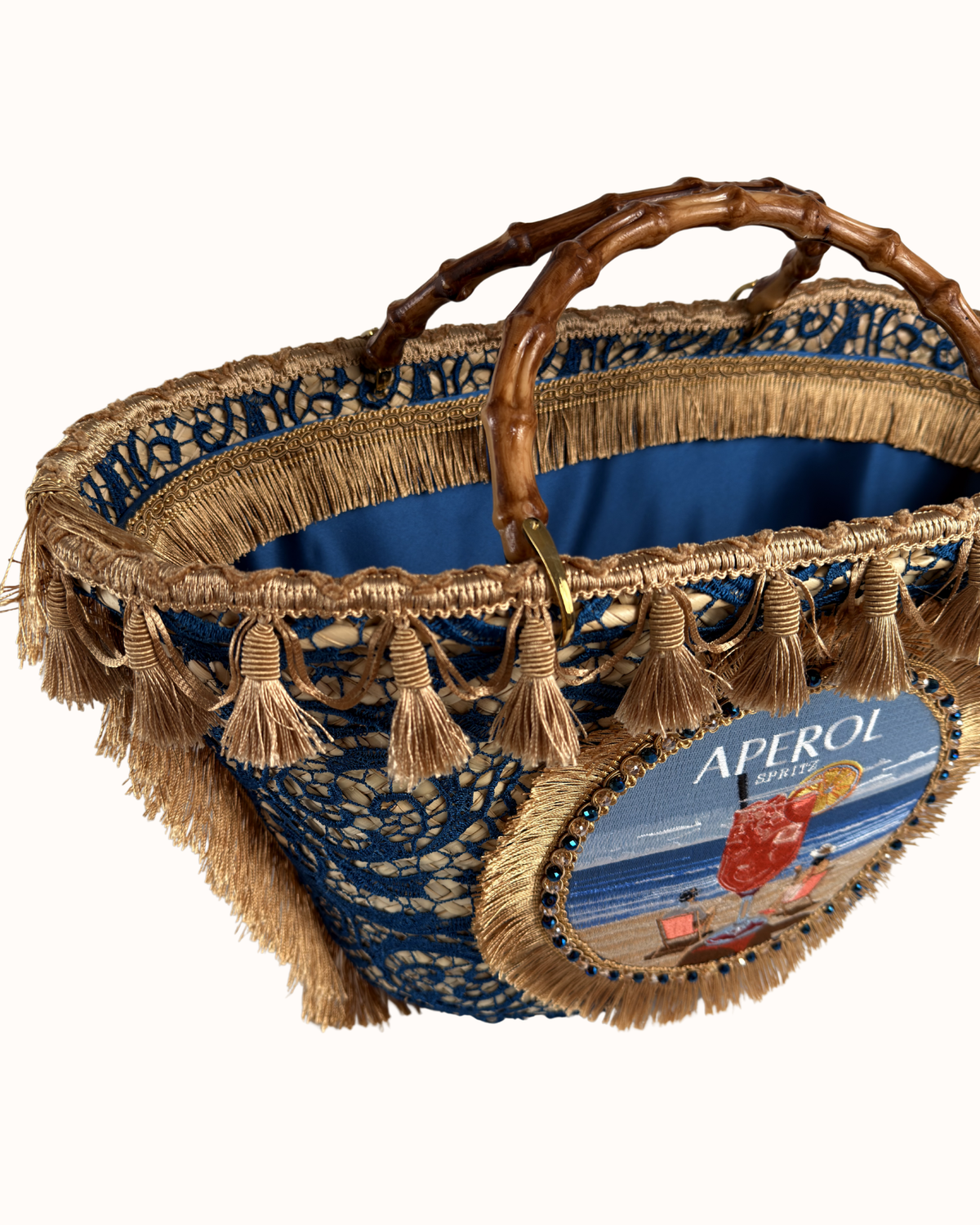 "Aperol" Moroccan Straw Bag