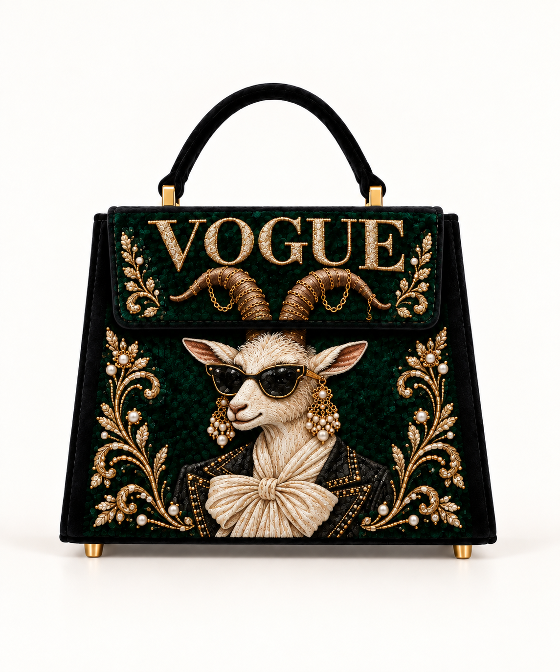 Сумка з оксамитового велюру “VOGUE” талісман 2027 коза