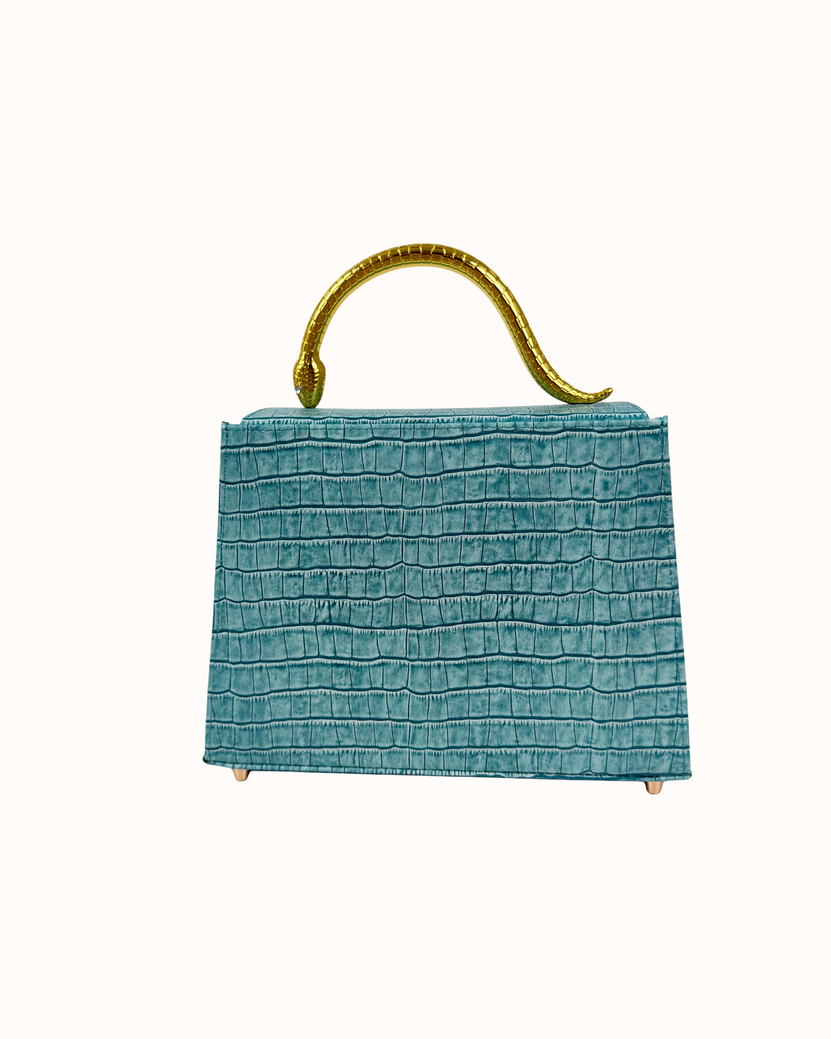 Шкіряна сумка Golden Snake in Turquoise
