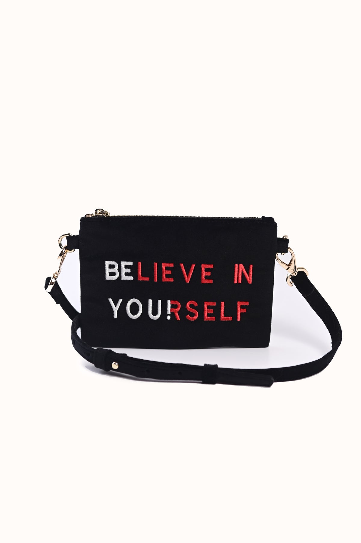 Velvet pouch "Believe in Yourself"