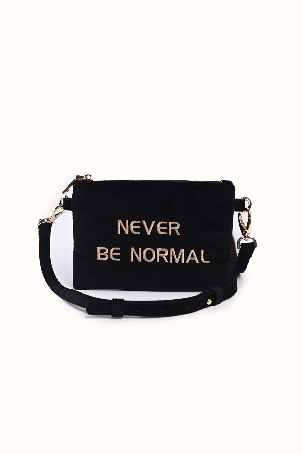 Velvet Pouch "Never Be Normal"