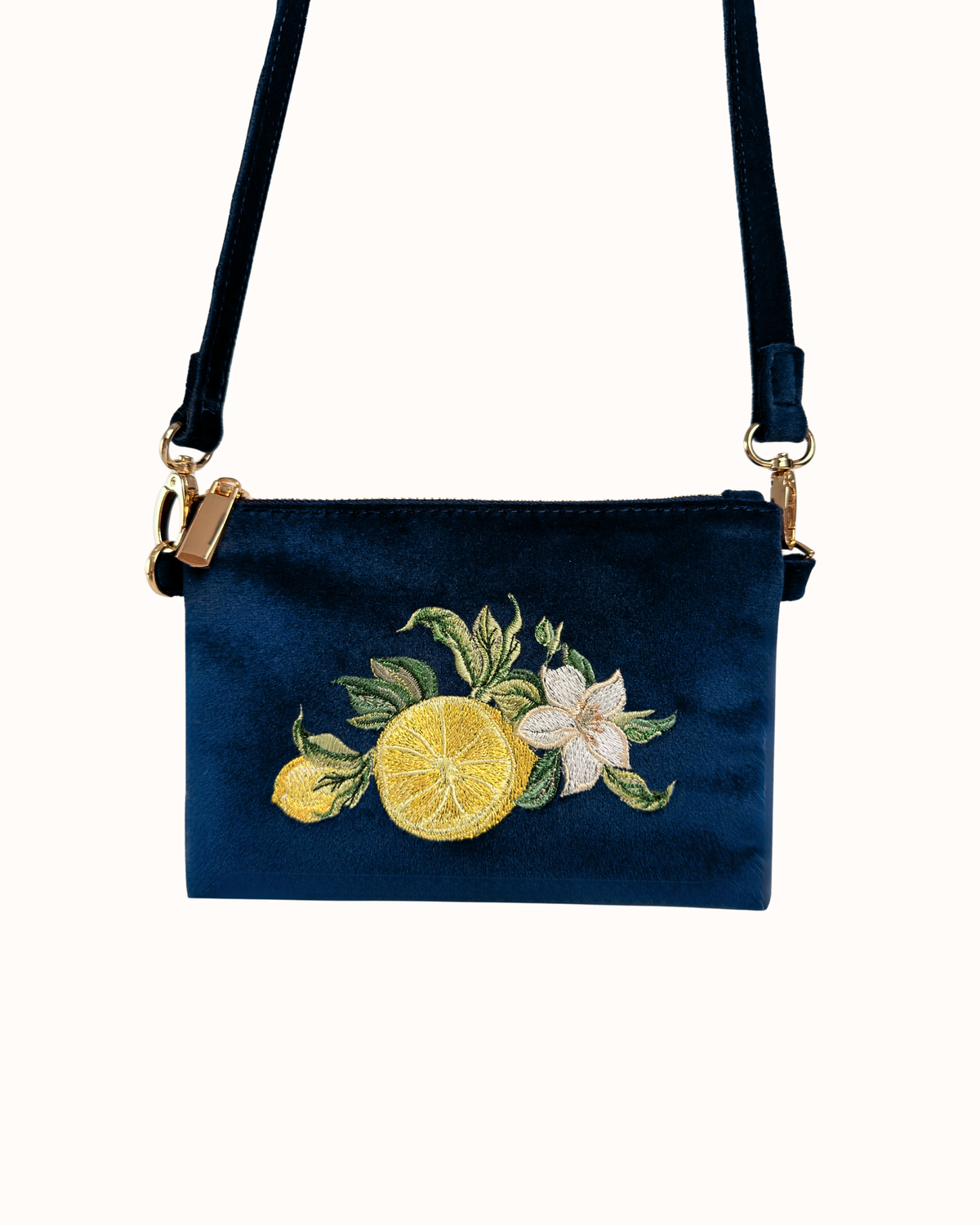 Velvet Purse "Lemons"