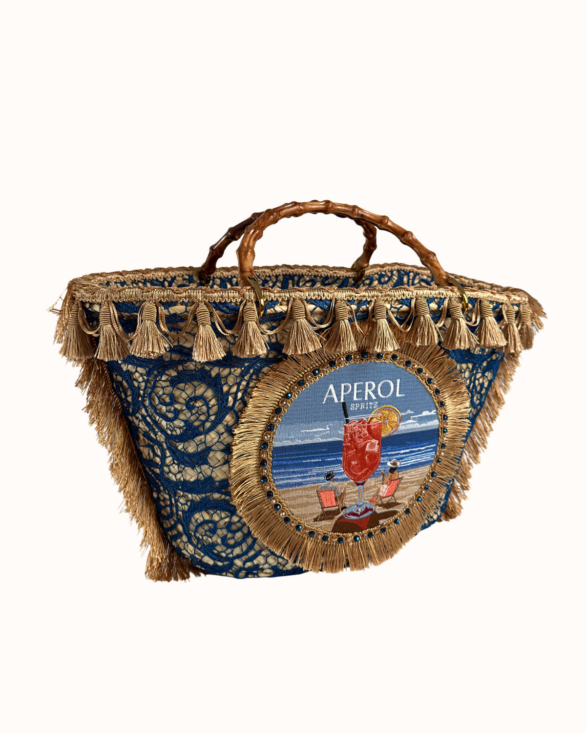 "Aperol" Moroccan Straw Bag