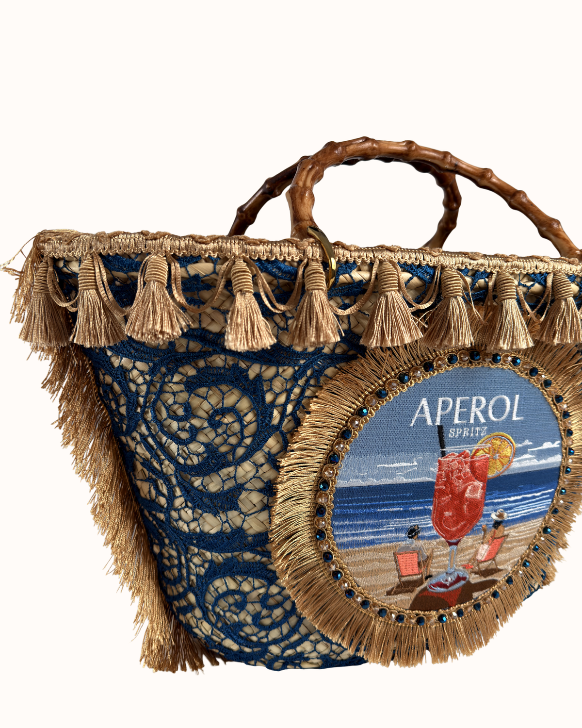 "Aperol" Moroccan Straw Bag
