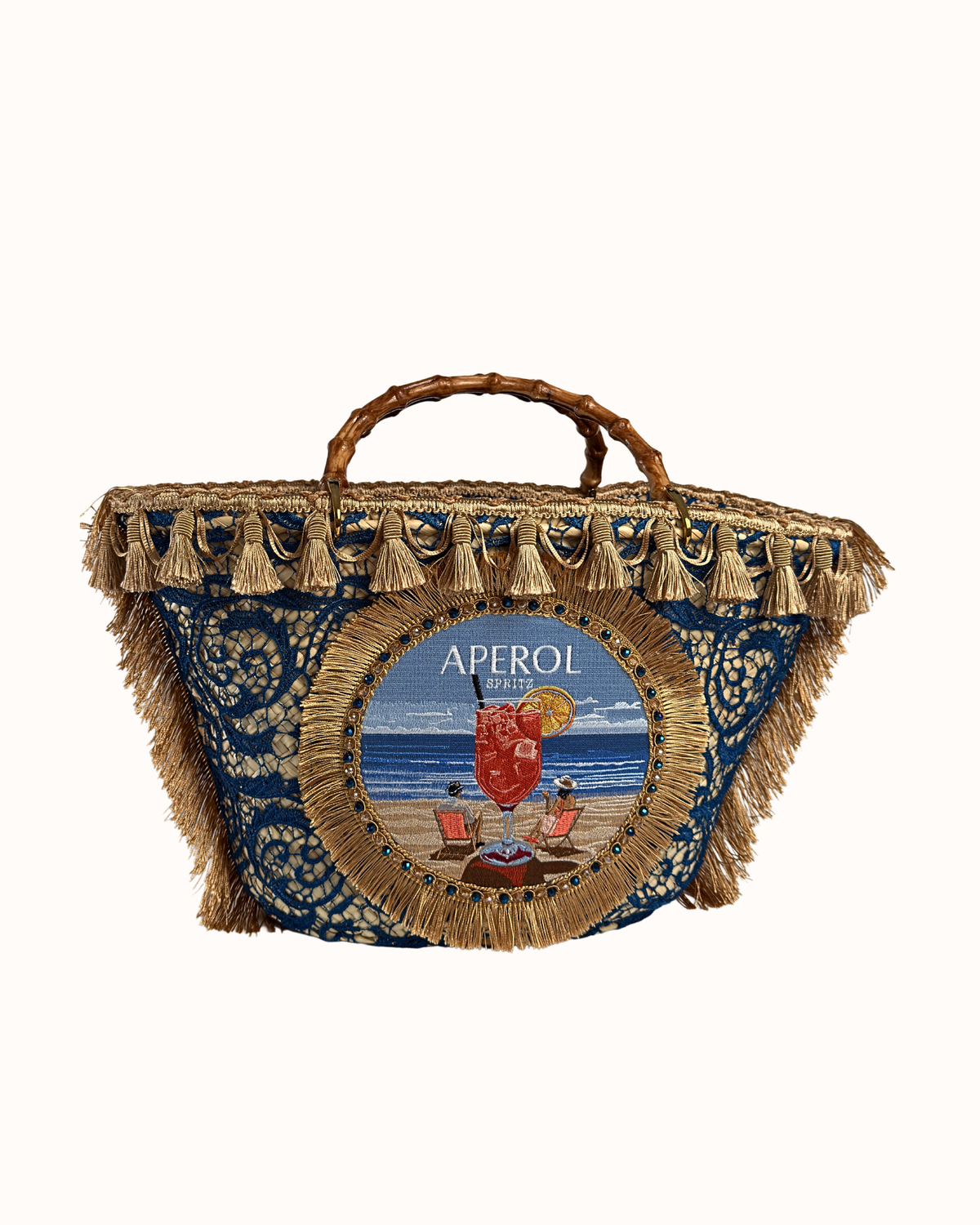 "Aperol" Moroccan Straw Bag