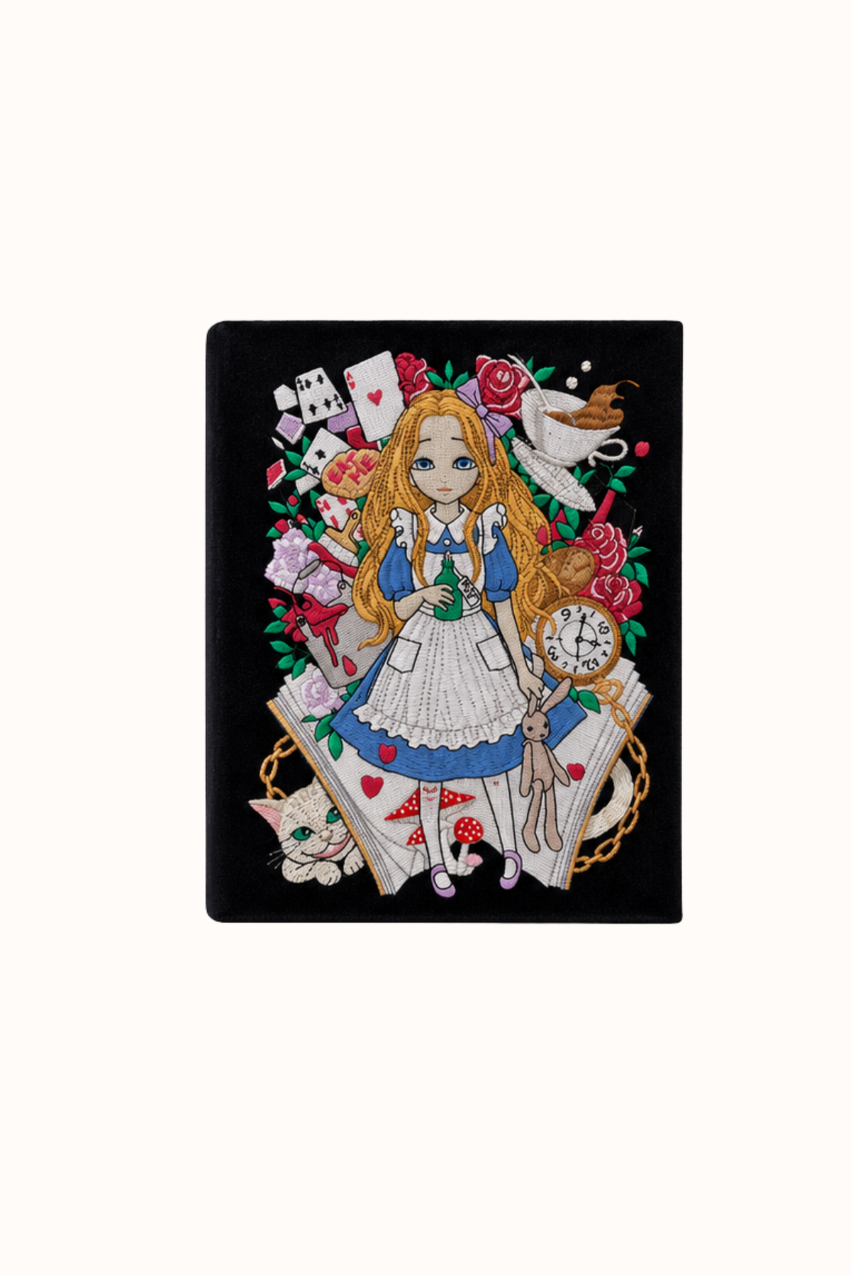 Блокнот "Alice in Wonderland" оксамит з паперовим блоком