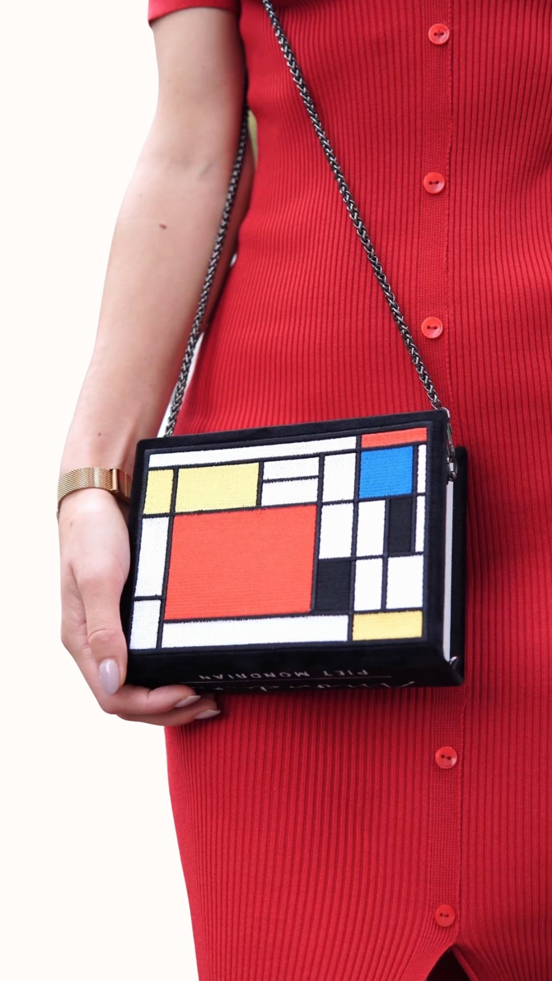 Шкіряна сумка-клатч «Mondrian»