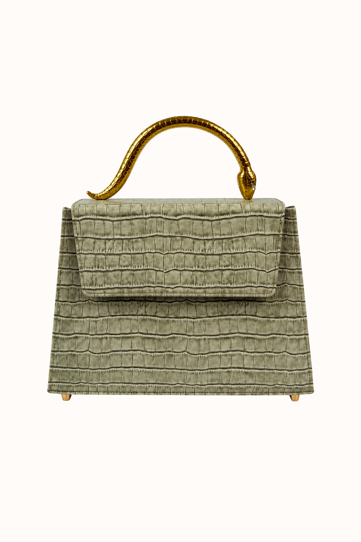 Кожаная сумка Golden Snake in Sage Olive