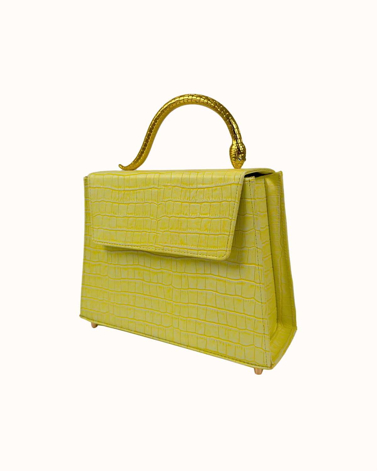 Шкіряна сумка Golden Snake in Sunflower Yellow