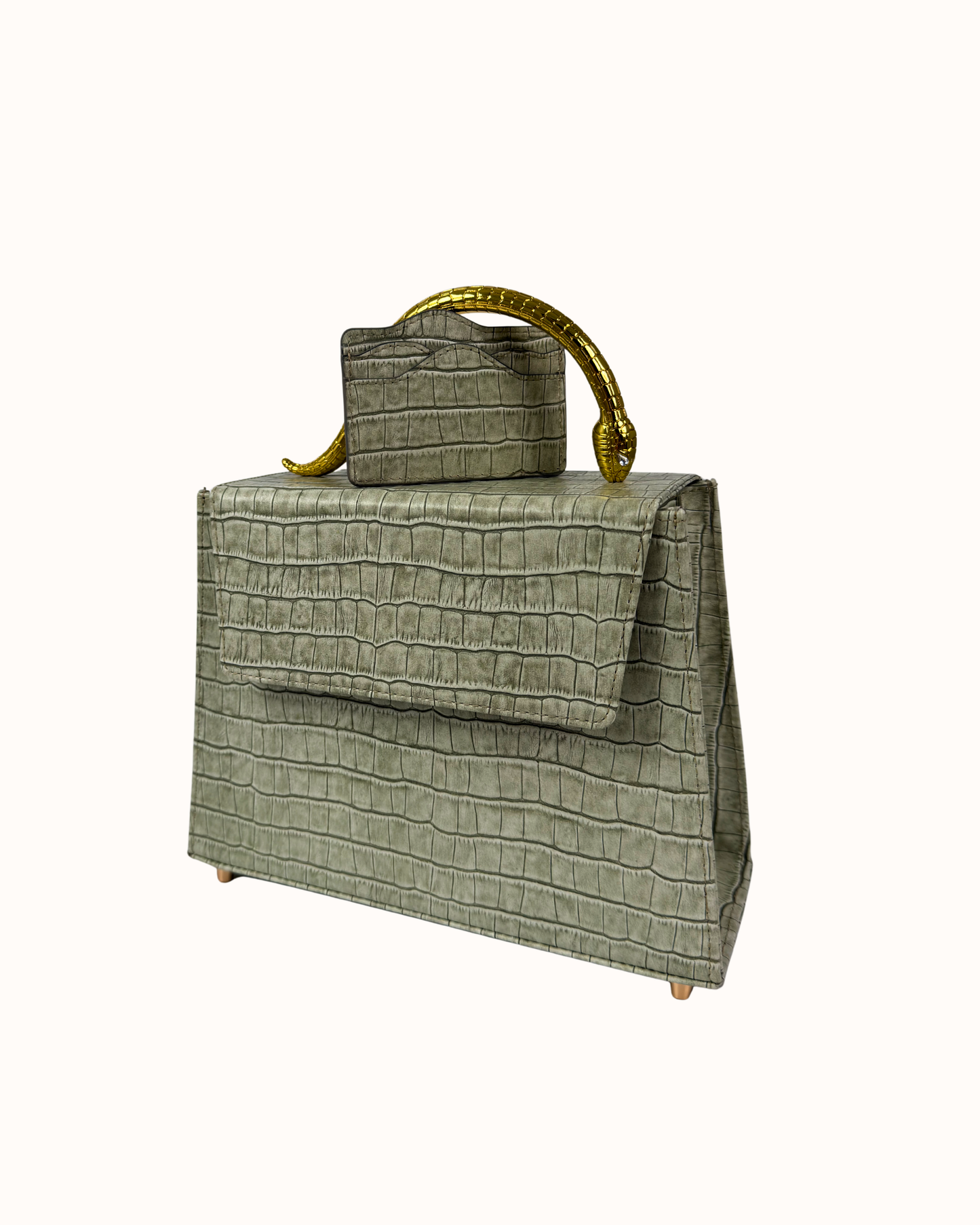 Golden Snake in Sage Olive
