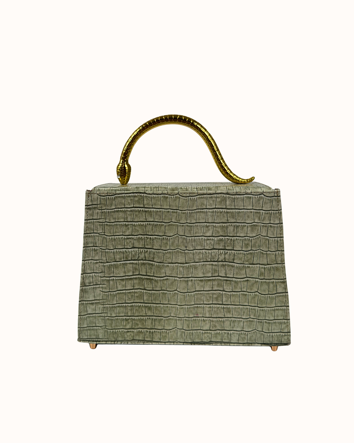 Шкіряна сумка Golden Snake in Sage Olive