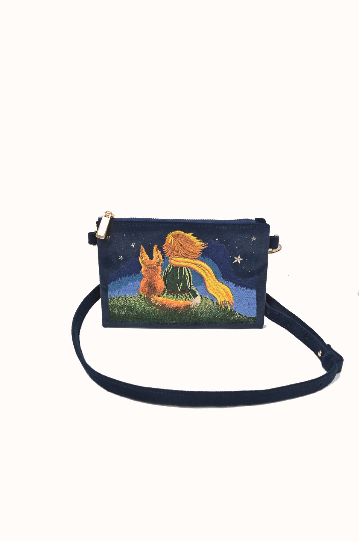 Velvet handbag "The Little Prince"