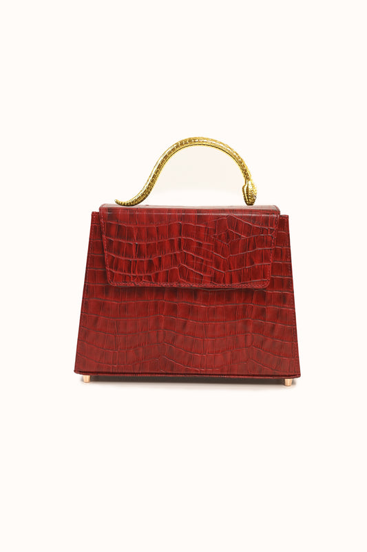 Golden Snake in Burgundy